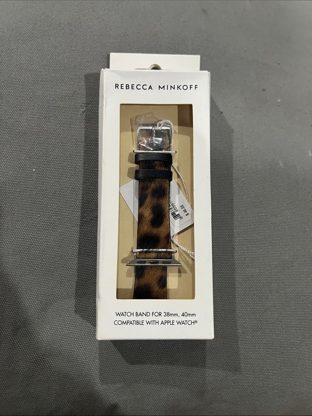 Rebecca Minkoff Leopard-Print Apple Watch Band in Brown and Black